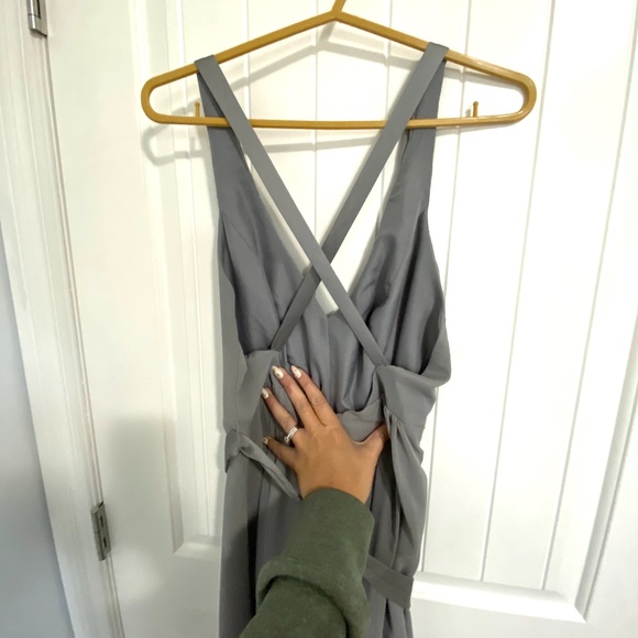 Grey/Silver Vera Wang Bridesmaid Dress - Picture 3 of 4